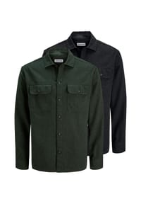 JACK & JONES - Hemdjacke / Overshirt 2er Pack Charge - Beige / grün