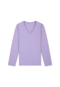 SCHIESSER - Schlafanzug-Oberteil Mix + Relax, V-Ausschnitt, für Damen - 821 ZARTLILA