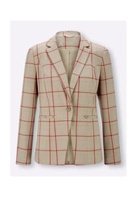 heine - Blazer - ecru-sesam-kariert