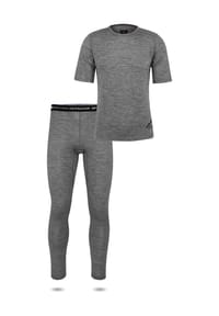 normani® - Herren Merino-Set T-Shirt und Unterhose - Blau