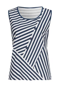 Sieh an! - Shirttop - ecru-dunkelblau-bedruckt