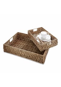 LOBERON Tablett 2er Set Cordillera braun - Tabletts - braun