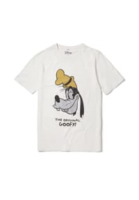 RE:COVERED - T-Shirt Disney Goofy The Original Goof im zeitlosen Design - Ecru