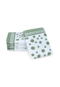 ROSS® 6 X Waschhandschuh im Set Punkte allover - Punkte allover - Altrosa