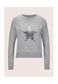 MADELEINE - Rundhals-Pullover mit Stern - caramel / goldfarben