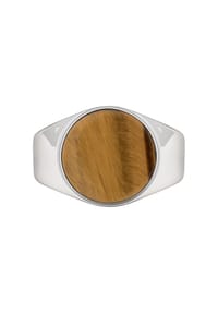 caї TRAVEL PERSPECTIVE - Herren Ring, 925er Silber mit Tigerauge - SILBER