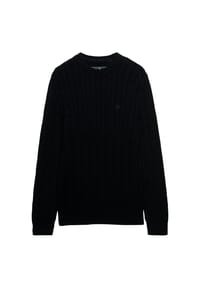 Superdry. - Pullover Strickpullover R-Neck - schwarz