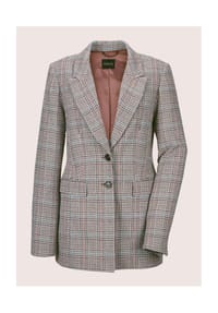 MADELEINE - Langer Blazer mit Wolle - cognac / bleu