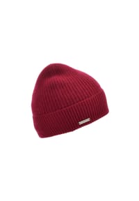 SEEBERGER - Cashmere Beanie mit Aufschlag in Rippen-Muster 18300-2 - 14 RAUCHGRAU