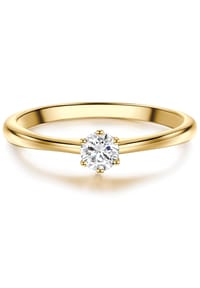 TRILANI 1934 - Ring Sterling Silber gelbgold Zirkonia weiß - gelbgold