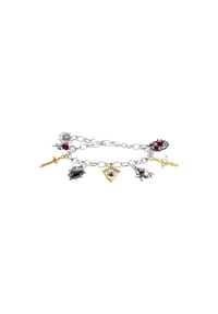 Thomas Sabo - Armband mit Anhängern True Romance - silber, gold, dunkelrot