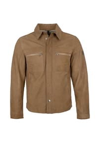 redpoint - Herren Lederjacke Lammnubuk sand - sand