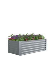 VCM. - Metall Hochbeet rechteckig | stehender Pflanzkasten | Gartenbeet für Garten Terasse | Pflanzbeet H. 60 x B. 180 x. T. 90 cm | Galdo XL - Schwarz