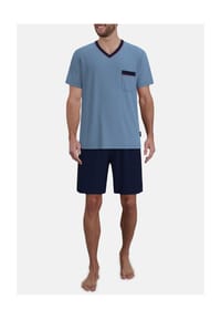 GÖTZBURG - Shorty, V-Ausschnitt, für Herren - 615  BLAU-HELL-ALL