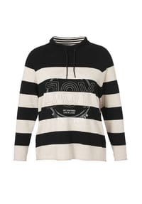VIA APPIA -DUE- - Pullover mit Front-Motiv - schwarz multicolor