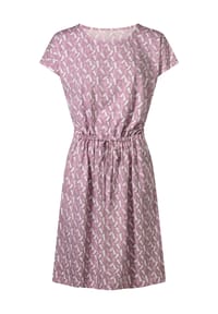 Sieh an! - Jersey-Kleid - dunkelblau-ecru-bedruckt