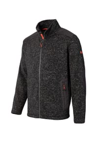 HERO BY JOHN MEDOOX® - JOEL KNIT Herren Fleecejacke - grey heavy melange