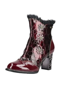 LAURA VITA® - Leder/Textil Stiefelette - Weinrot