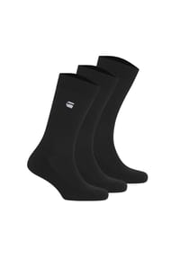 G-STAR RAW - Herren Socken, 3er Pack - SAGE, Dress Socks, Logo, einfarbig - Dunkelblau