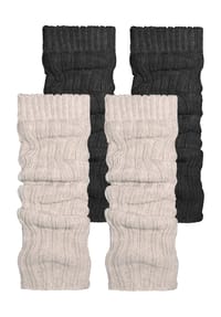 normani® - 2 Paar Strickstulpen mit wärmender Alpakawolle - Anthrazit