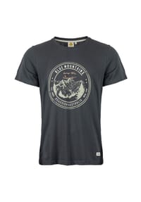 ROADSIGN® australia - Herren T-Shirt Outrider markanter Frontprint mit Heritage Charakter, sommerlicher Casual Style für Alltag und Freizeit - anthrazit