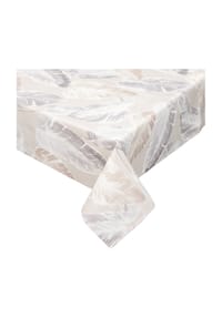 SPRÜGEL - Tischdecke FLORIS PALM - BEIGE/SILBER