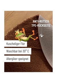 WECONhome Badteppich Marc - Hoch-Tief-Effekt - Badteppich - anthrazit grau