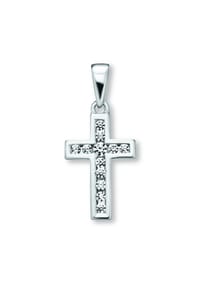 ONE ELEMENT Shine Bright Line - Zirkonia Kreuz Anhänger aus 925 Silber - silber
