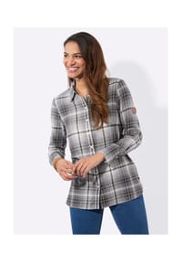 Witt - Flanell-Bluse - braun-steingrau-kariert