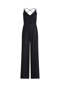 Vera Mont - Jumpsuit mit V-Ausschnitt - Schwarz/Schwarz