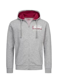 LONSDALE™ - Herren Kapuzensweatjacke mit Reißverschluss normale Passform LINTMILL - Black/White/Grey