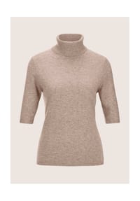 MADELEINE - Luxuriöser Strickpullover mit Rollkragen - berber / melange