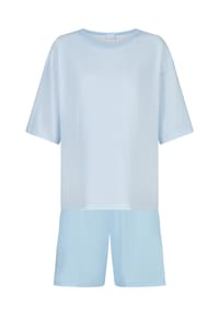 mey - Schlafanzug Simple Stripes - 1113 ALICE BLUE