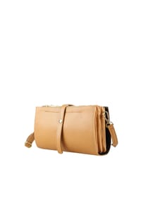 collezione alessandro® - Umhängetasche Amber Made in Italy - cognac