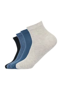 s.Oliver - Essentials Kurzsocken, 4er-Pack, Rippbündchen - 1000 WHITE