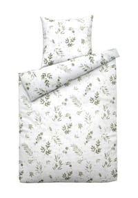 GALERIA home - Satin-Bettwäsche "Frühlingsglöckchen" - GRÜN