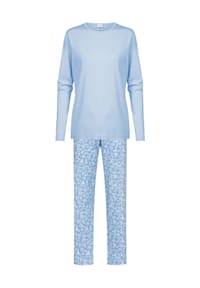 mey - Flower Meadow Schlafanzug, Komfortbund, hautfreundlich, für Damen - 1116 BLUE SILK