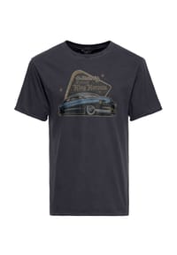 KING KEROSIN - T-Shirt Oil-Washed Detroit Greaser - burgund