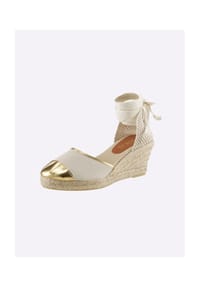 heine - Keilsandalette - beige-platinfarben