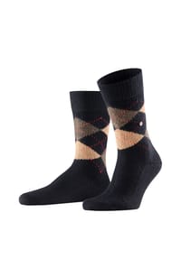 Burlington - Socken "Preston", Argyle-Muster, für Herren - 3014 BLACK-SAHARA