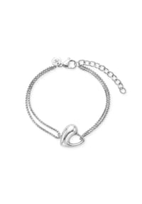 TOM TAILOR - Armband für Damen, Edelstahl | Herz - Silber