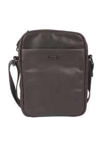 JOOP! TERAMO - Umhängetasche, Reißverschluss, Emblem, Leder - 702 DARKBROWN