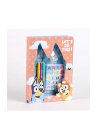 COFI - Bluey Notizbuch-Set für Kinder inkl. Stifte & Sticker – Schreibwaren-S - Rosa 20x14,5x3 cm
