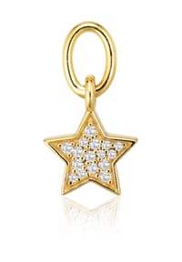 SIF JAKOBS JEWELLERY - Damen Creolen Anhänger "Stella Hoop", 925er Silber - GOLD