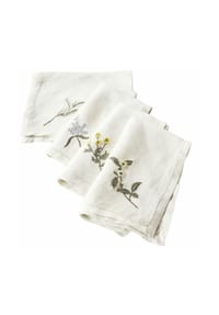 LOBERON - Serviette 4er Set Lentilly weiß/bunt - weiß/bunt