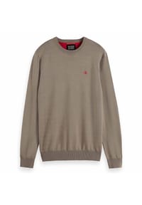 SCOTCH & SODA - Herren Pullover - Essential Viscose Sweater, Viskose Pullover, einfarbig - Hellbraun