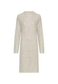 camel active - Strickkleid mit Rundhalsausschnitt - Hellgrau