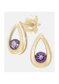 Diamant L'eternel - Ohrstecker, mit Amethyst, 375 Gelbgold - gold