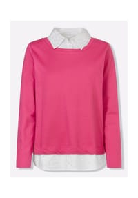 heine - Sweatshirt - fuchsia-weiß