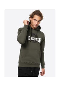 LONSDALE™ - Herren Kapuzensweatshirt normale Passform THURNING - Black/Orange/White